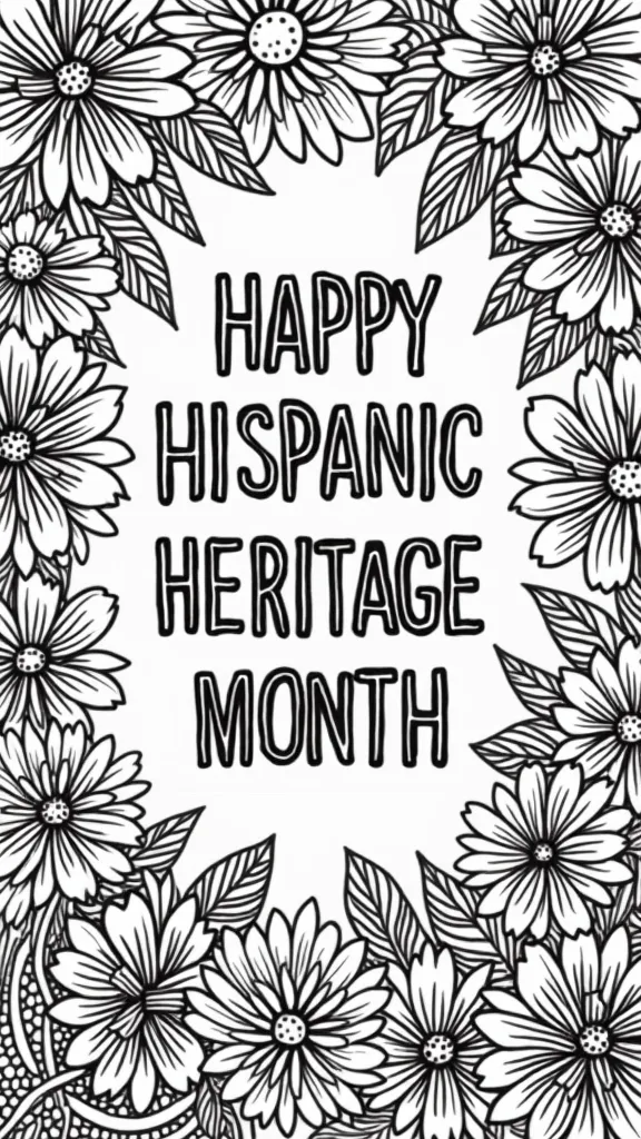 hispanic heritage month coloring page